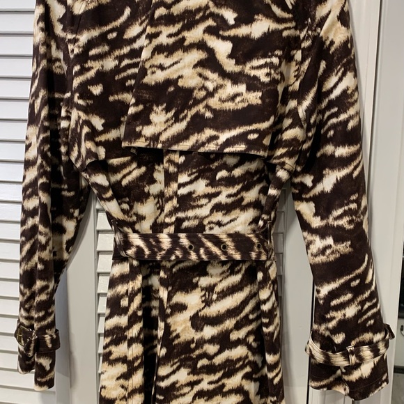 Michael Kors Zebra Print Trench Coat - Picture 6 of 7